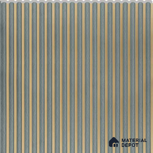 Teal Gold Patterned Louver PN 02732 8 ft x 12 inch Charcoal Panel - 7 mm | Suitable for Feature Wall, TV Unit & Living Room | Width is Subjected to 5% Variation