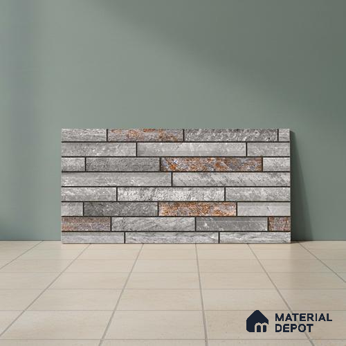 TL 08134 Grey Matte Finish 600 x 300 mm Elevation Wall Cladding Tile - 10 mm
