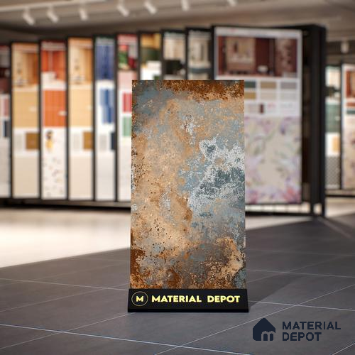 Metallic Floor & Wall Tile TL 06496 B Ferro Rust 4 ft x 2 ft Vitrified Matte Finish - 9 mm | Suitable for Living Room, Bedroom, Kitchen & Bathroom