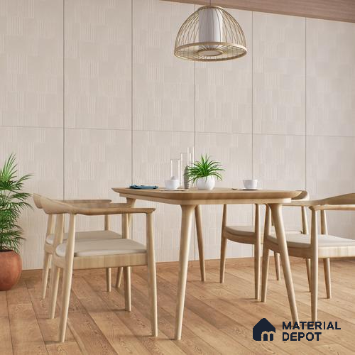 Highlighter Wall Tile TL 08031 B Saga Beige Barcode 4 ft x 2 ft Vitrified Matte Finish - 9 mm | Suitable For Living Room, Bedroom, Dining Area