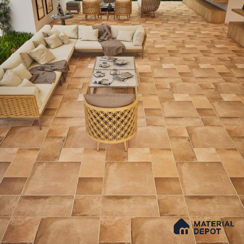 Stone Wall & Floor Tile TL 07202 C Legacy Brown 2 ft x 4 ft Vitrified Matte Finish - 11 mm | Suitable For Living Room, Bedroom, Dining Area