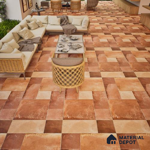 Stone Wall & Floor Tile TL 07202 D Legacy Cotto 2 ft x 4 ft Vitrified Matte Finish - 11 mm | Suitable For Living Room, Bedroom, Dining Area