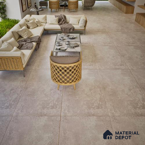 Stone Wall & Floor Tile TL 07196 C Oxy Grey 2 ft x 4 ft Vitrified Matte Finish - 9 mm | Suitable For Living Room, Bedroom, Dining Area
