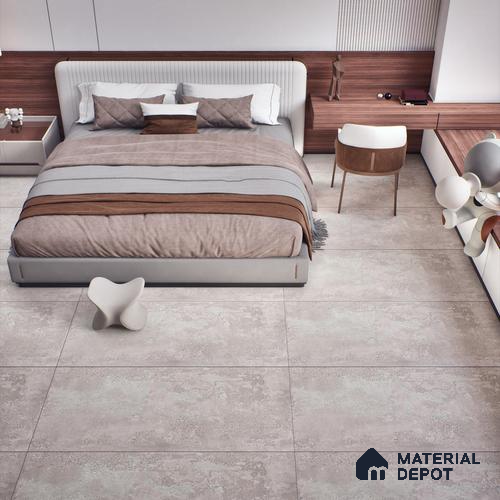 Stone Wall & Floor Tile TL 07196 C Oxy Grey 2 ft x 4 ft Vitrified Matte Finish - 9 mm | Suitable For Living Room, Bedroom, Dining Area