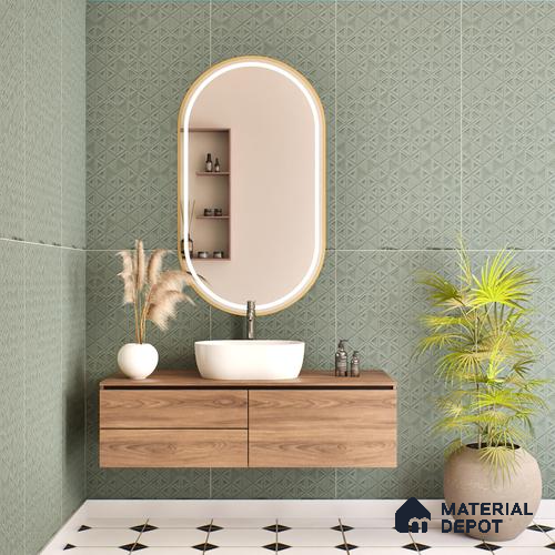 TL 00698 G Grigio Series Pattern 7 Grey Chrome Finish 4 ft x 2 ft Full Body Vitrified Tile - 9 mm