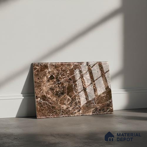 TL 01904 A Hazelnut Brown Dark 18 x 12 inch Glossy Finish Ceramic Wall Tile - 6 mm