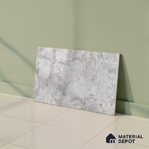 Marble Wall Tile TL 02421 B Dark Silver 18 x 12 inch Glossy Finish Ceramic Tile - 7 mm