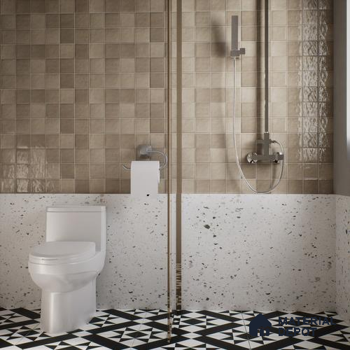 Subway Wall Tile TL 06007 F Dove Gris Plain 2 ft x 1 ft Ceramic Glossy Finish - 7.5 mm | Suitable For Kitchen, Bathroom | Please Expect a Slight Variation of Pattern