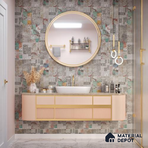 Highlighter Wall Tile TL 05739 Vitara Urban Heritage 4 ft x 2 ft Vitrified Matte Finish - 9 mm | Suitable for Living Room, Bedroom, Bathroom & Foyer