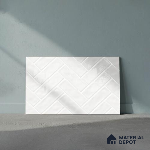 Budget Friendly Faux Subway Wall Tile Value For Money TL 00623 A  18 x 12 inch - Ceramic Glossy Finish -6 mm | Suitable for Kitchen & Bathroom