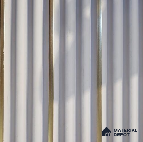 Patterned Louver PN 05875 9.5 ft x 4.8 inch Charcoal Panel - 12 mm | Suitable for Feature Wall, TV Unit & Living Room | Width is Subjected to 5% Variation