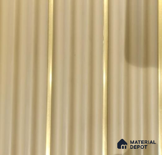 Patterned Louver PN 05705 9.5 ft x 4.8 inch Charcoal Panel - 12 mm | Suitable for Feature Wall, TV Unit & Living Room | Width is Subjected to 5% Variation