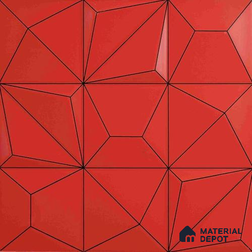 3D Wall Tile TL 02141 A Dusk Blood Red Decor 300 x 300 mm Matte Finish Ceramic Wall Tile - 9 mm