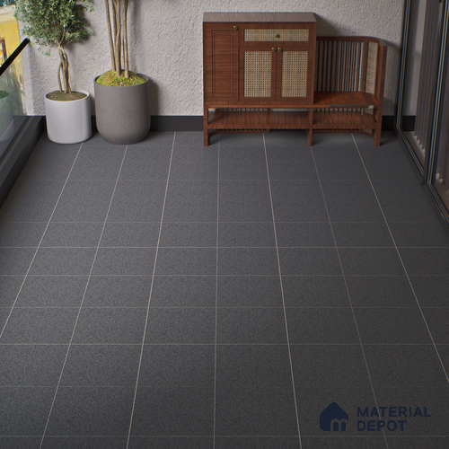 Parking Floor Tile TL 00875 B Grey 16 x 16 inch Matte Finish Heavy Duty Vitrified Tile - 12 mm | Pattern Alignment May Vary | 2-3 mm Spacer is Mandatory