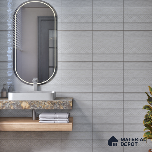 TL 00232 E White Mural 300 mm x 300 mm Wall Tile - 9 mm | Please Expect a Slight Variation of Pattern