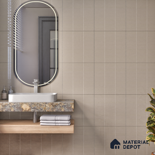 Faux Subway Wall Tile TL 05004 I Cinthia Kitkat Bohemian 1 ft x 1 ft Ceramic Glossy Finish - 9.5 mm | Suitable for Highlighter Walls, Foyer, Bathroom, Kitchen Wall & Backsplashes | Please Expect a Slight Variation of Pattern