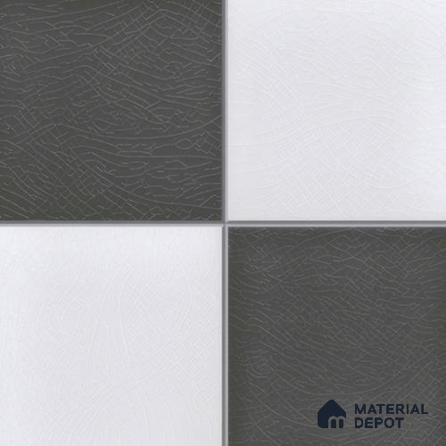 Kitchen Wall Tile TL 00211 A Light Black & White 1 ft x 1 ft Matte Finish Ceramic Tile - 9 mm | Suitable For Kitchen Backsplash | Please Expect a Slight Variation of Pattern
