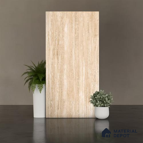 TL 04455 Latin Travertine Grande 1200 x 600 mm Digital Punch Matte Finish Vitrified Tile - 9 mm