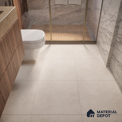 TL 00866 Marina Crema Punch 2 ft x 2 ft Matte Finish Tile - 9 mm | Suitable for Living Room, Bedroom, Bathroom