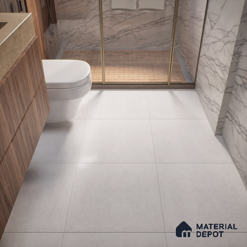 TL 00862 Rock Bianco 2 ft x 2 ft Matte Finish Tile - 9 mm | Suitable for Living Room, Bedroom, Bathroom