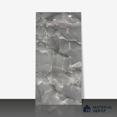 Marble Floor & Wall Tile TL 05563 B Lemsa Dark 4 ft x 2 ft Glossy Finish Vitrified Tile - 9 mm (Random 4)