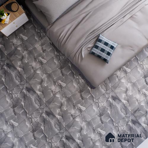 Marble Floor & Wall Tile TL 05563 B Lemsa Dark 4 ft x 2 ft Glossy Finish Vitrified Tile - 9 mm (Random 4)