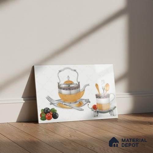 TL 01767 B KT 1 kettle White 18 x 12 inch Glossy Finish Ceramic Wall Tile - 7 mm