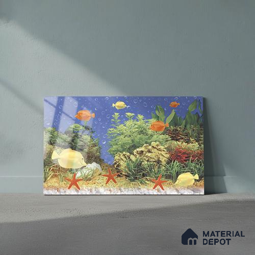 TL 02434 C Highlighter 2 Marine Blue & Green 18 x 12 inch Glossy Finish Ceramic Wall Tile - 7 mm