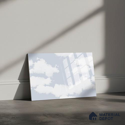 TL 02435 A Light Sky Blue & White 18 x 12 inch Glossy Finish Ceramic Wall Tile - 7 mm