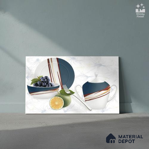 TL 01770 C KT 2 Cloudy White 18 x 12 inch Glossy Finish Ceramic Wall Tile - 7 mm
