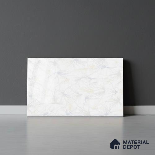 Patterned Wall Tile TL 01770 A Light Undyed White 18 x 12 inch Glossy Finish Ceramic Tile - 7 mm
