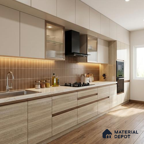 Wooden Look 716 8 ft x 4 ft Wooden Series High Gloss Finish Acrylic Laminate - 1.5 mm | Suitable for TV Unit, Wardrobe, Kitchen Cabinets