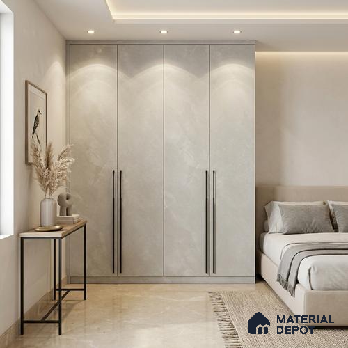LM 01201 Iceland Grey 8 ft x 4 ft Texture Finish Laminates - 1 mm | Suitable for TV Unit, Wardrobe, Kitchen Cabinets
