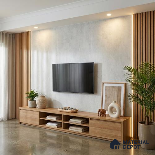 Stone Look LM 01204 Tokyo Serene 8 ft x 4 ft Texture Finish Laminates - 1 mm | Suitable for TV Unit, Wardrobe, Kitchen Cabinets