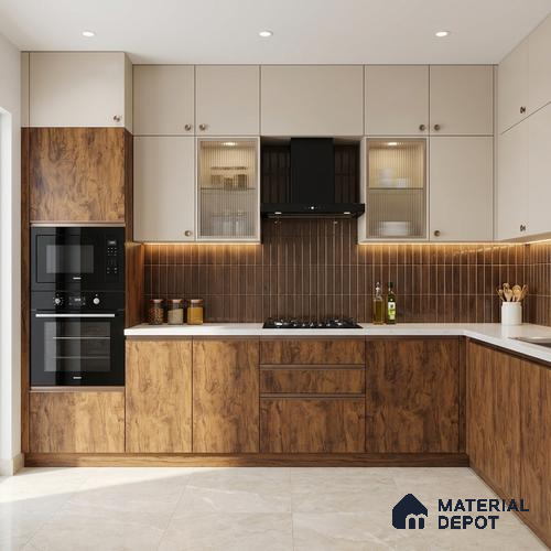 Wooden Look LM 01205 Toasted Timber 8 ft x 4 ft Texture Finish Laminates - 1 mm | Suitable for TV Unit, Wardrobe, Kitchen Cabinets