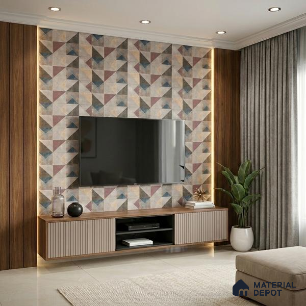 LM 01211 Chalet Maple 8 ft x 4 ft High Gloss Finish Laminates - 1 mm | Suitable for TV Unit, Wardrobe, Kitchen Cabinets