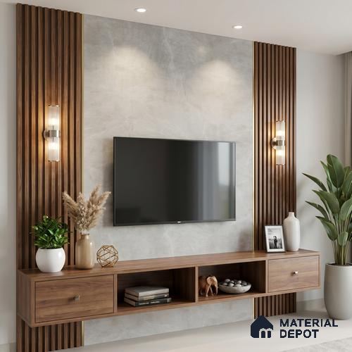Marble Look LM 01255 Dull Calacatta 8 ft x 4 ft Texture Finish Decorative Laminate - 1 mm | Suitable for TV Unit, Wardrobe, Kitchen Cabinets