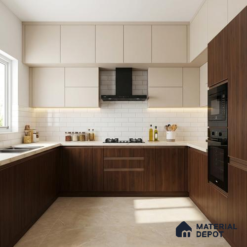 Wooden Look LM 01262 Dare Walnut 8 ft x 4 ft Hydra Bark Finish Decorative Laminate - 1 mm | Suitable for TV Unit, Wardrobe, Kitchen Cabinets
