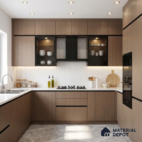 Brown Textured Solid Look LM 01291 8 ft x 4 ft Texture Finish Decorative Laminate - 1 mm | Suitable for TV Unit, Wardrobe, Kitchen Cabinets