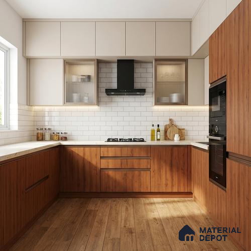 Wooden Look LM 01292 Ripple Wood 8 ft x 4 ft Texture Finish Laminates - 1 mm  | Suitable for TV Unit, Wardrobe, Kitchen Cabinets