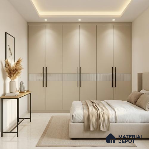 LM 01352 Mysore Ivory 8 ft x 4 ft Super Matte Finish Decorative Laminate - 1 mm | Suitable for Living Room, Kitchen, Office