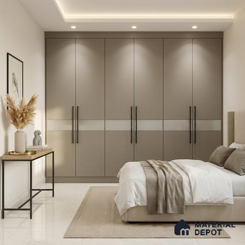 LM 01355 Beige 8 ft x 4 ft Super Matte Finish Decorative Laminate - 1 mm  | Suitable for Living Room, Kitchen, Office