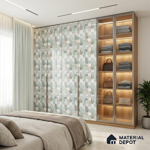 LM 01362 Chalet Natural 8 ft x 4 ft High Gloss Finish Decorative Laminate - 1 mm  | Suitable for TV Unit, Wardrobe, Kitchen Cabinets