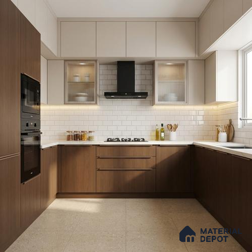 Wooden Look LM 01367 Nordic Walnut 8 ft x 4 ft Texture Finish Decorative Laminate - 1 mm | Suitable for TV Unit, Wardrobe, Kitchen Cabinets
