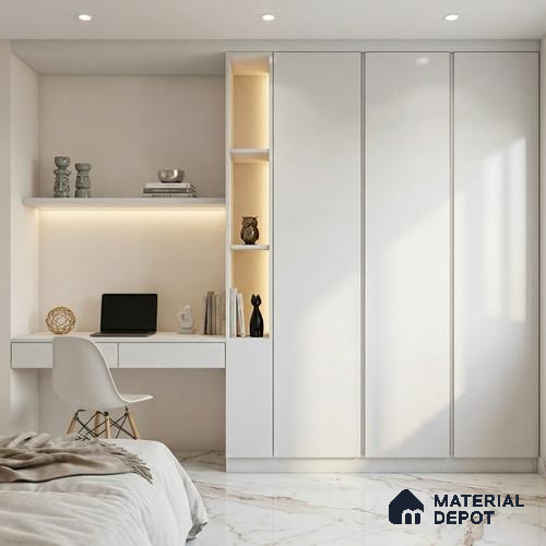 LM 01373 Gilded Glamour 8 ft x 4 ft Texture Finish Decorative Laminate - 1 mm  | Suitable for TV Unit, Wardrobe, Kitchen Cabinets