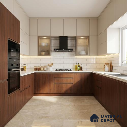 Wooden Look LM 01379 Rustic Bark 8 ft x 4 ft Texture Finish Decorative Laminate - 1 mm  | Suitable for TV Unit, Wardrobe, Kitchen Cabinets