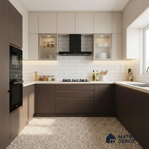 Wooden Look LM 01380 Midnight Mingle 8 ft x 4 ft Texture Finish Decorative Laminate - 1 mm | Suitable for TV Unit, Wardrobe, Kitchen Cabinets