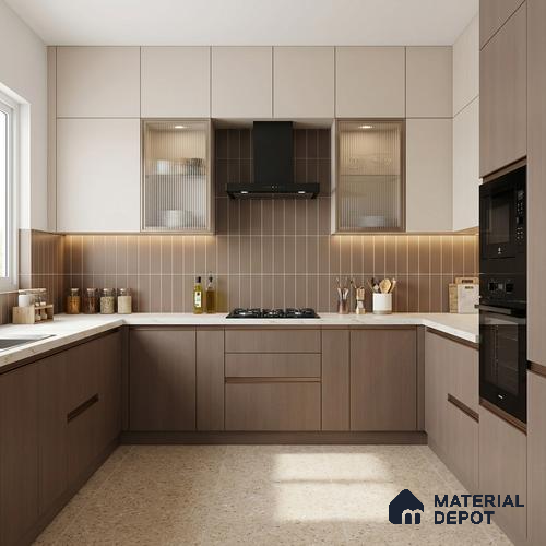 Wooden Look LM 01381 Misty Mood 8 ft x 4 ft Texture Finish Decorative Laminate - 1 mm  | Suitable for TV Unit, Wardrobe, Kitchen Cabinets
