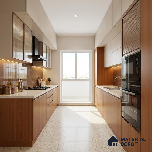 Wooden Look LM 01383 Almond Allure 8 ft x 4 ft Texture Finish Decorative Laminate - 1 mm | Suitable for TV Unit, Wardrobe, Kitchen Cabinets