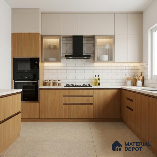 Wooden Look LM 01385 Chestnut Charm 8 ft x 4 ft Texture Finish Decorative Laminate - 1 mm | Suitable for TV Unit, Wardrobe, Kitchen Cabinets